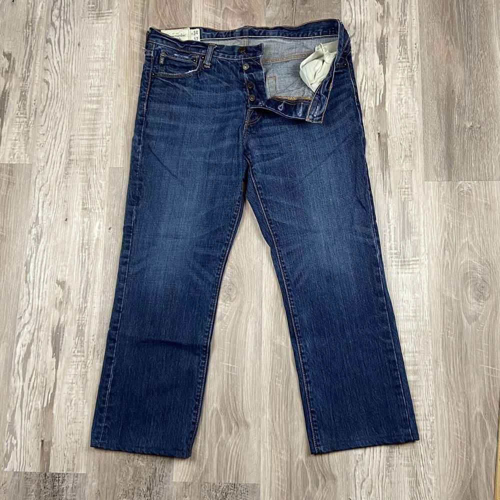 Abercrombie & Fitch Jeans Men 36x28* Horton Straight Classic Button Fly Denim